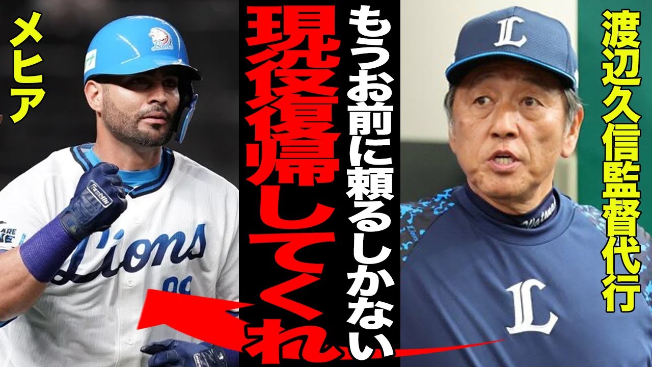 西武OB・メヒアの”現役復帰プラン”がヤバい…貧打が深刻な西武が打ち出したまさかの補強策に一同驚愕！！OBに頼らざるを得ないチームの惨状に絶句…【プロ野球】