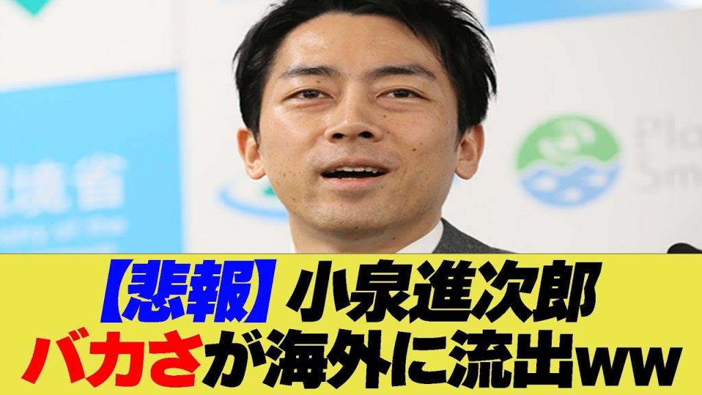 【悲報】小泉進次郎のバカさが海外に流出ww【反応集】【2ch 5ch】【まとめ】