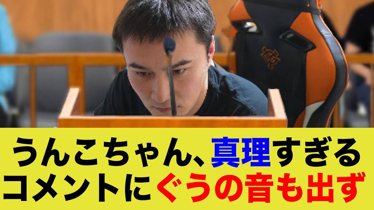【不倫裁判】うんこちゃん”真理すぎるコメント”にぐうの音も出ず…