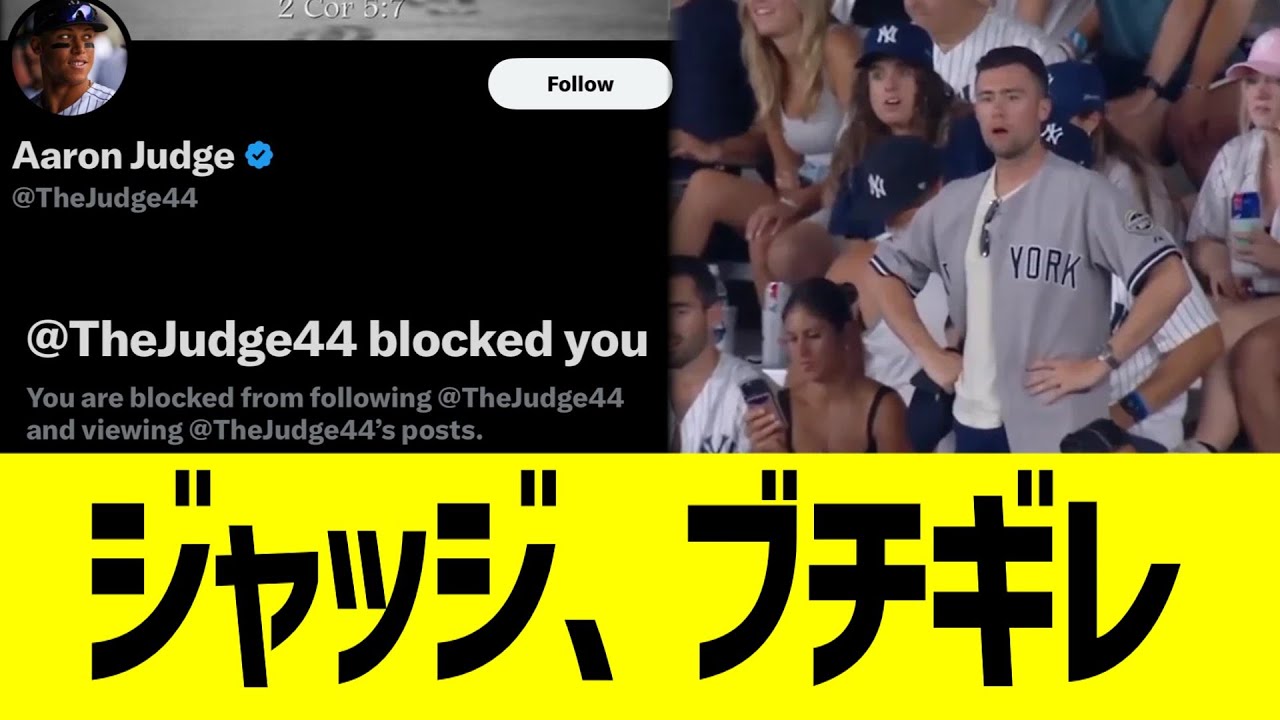 ヤンキースジャッジ、ファンをブロックしまくるww