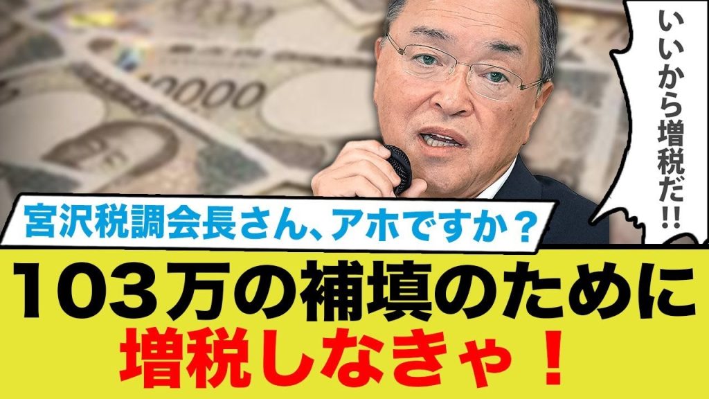 宮沢税調会長「103万の壁減税の為に増税する！」←国民大激怒