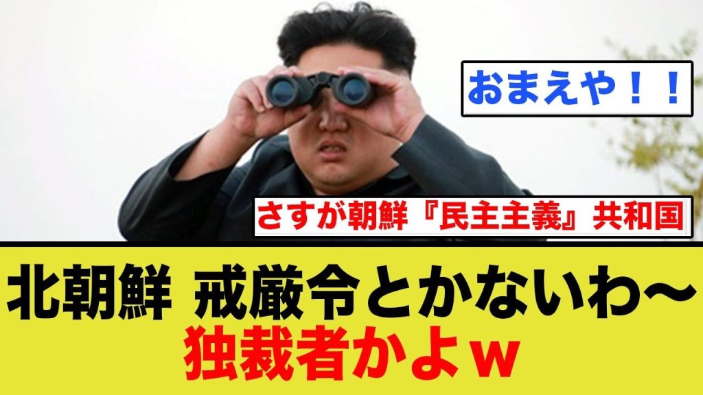 【北朝鮮】戒厳令とかないわ〜おまえが言うな！