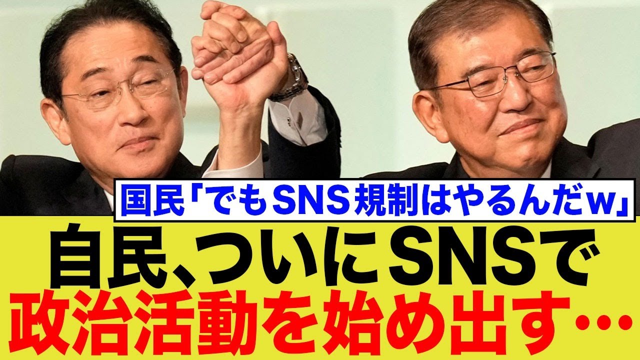 自民がSNSで若者、支持率を巻き返す予定www