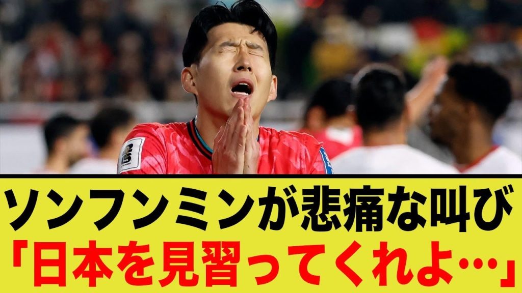 ソンフンミンが悲痛の叫び「日本を見習ってくれよ…」