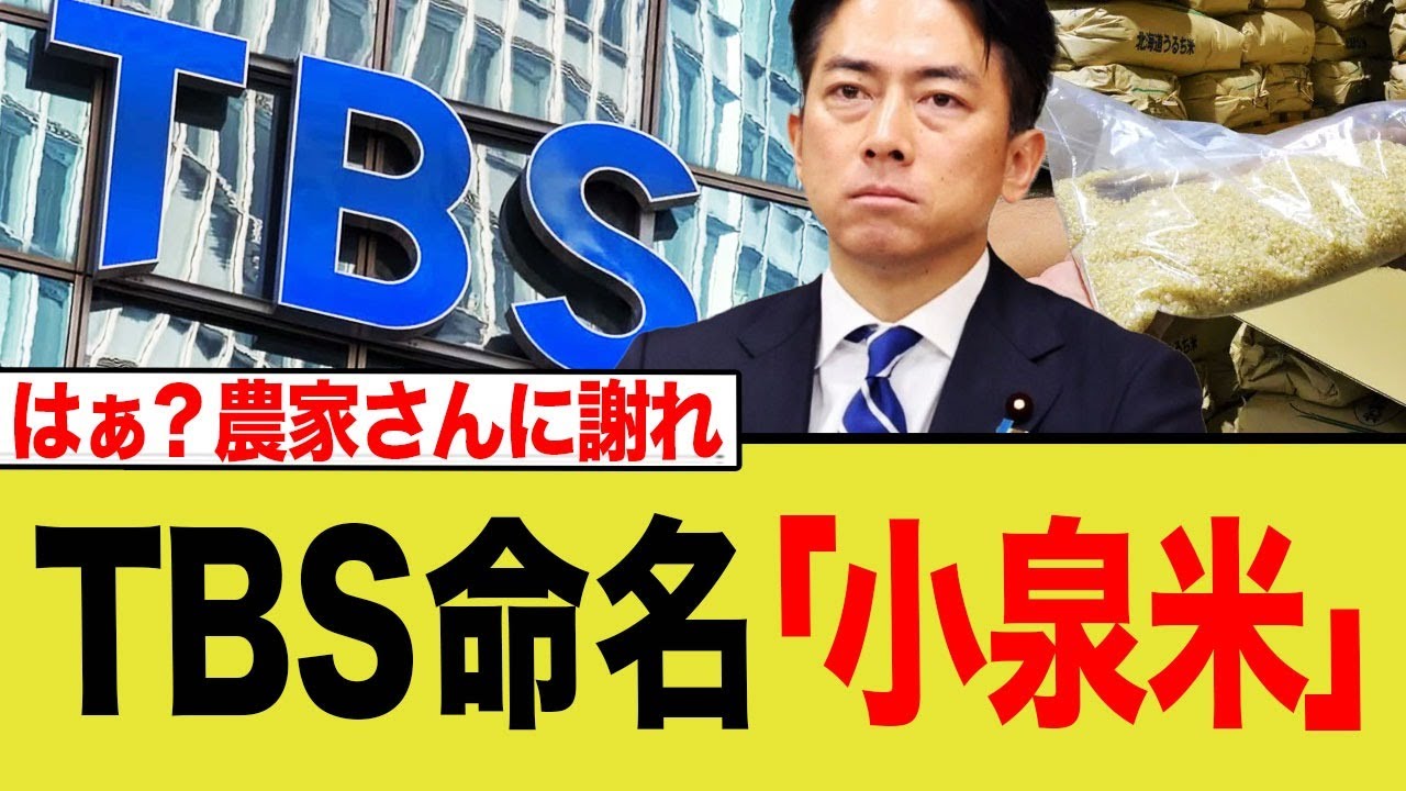 TBS命名「小泉米」はぁ？農家さんに謝れ
