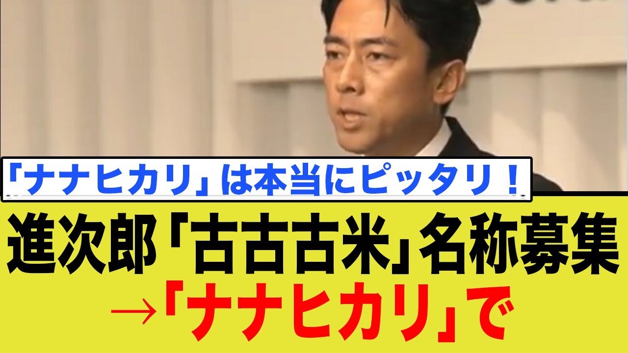 進次郎「古古古米」名称募集