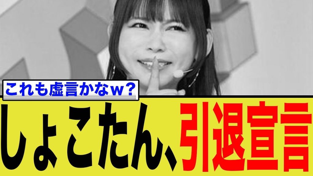 中川翔子、ついに引退宣言www