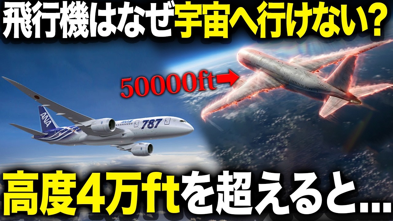【航空力学】飛行機が高度4万ftを超えたらどうなる？5つの物理の壁