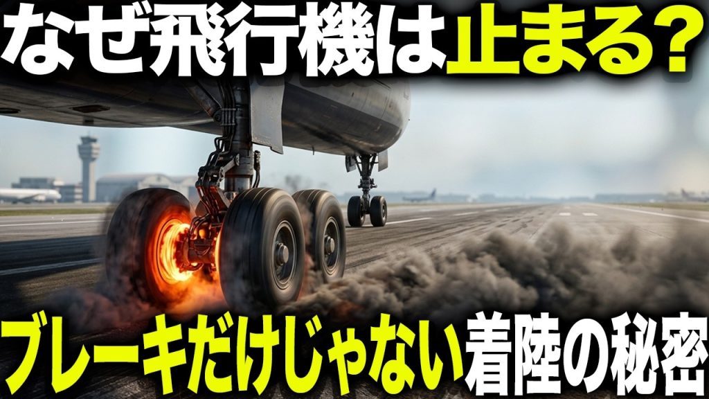 【衝撃】飛行機にはブレーキがない！？250km/hで着陸した直後に減速できる嘘みたいな仕組み