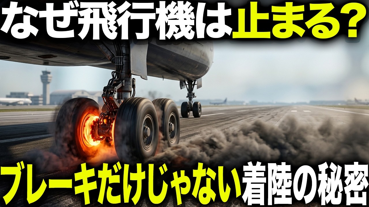 【衝撃】飛行機にはブレーキがない！？250km/hで着陸した直後に減速できる嘘みたいな仕組み